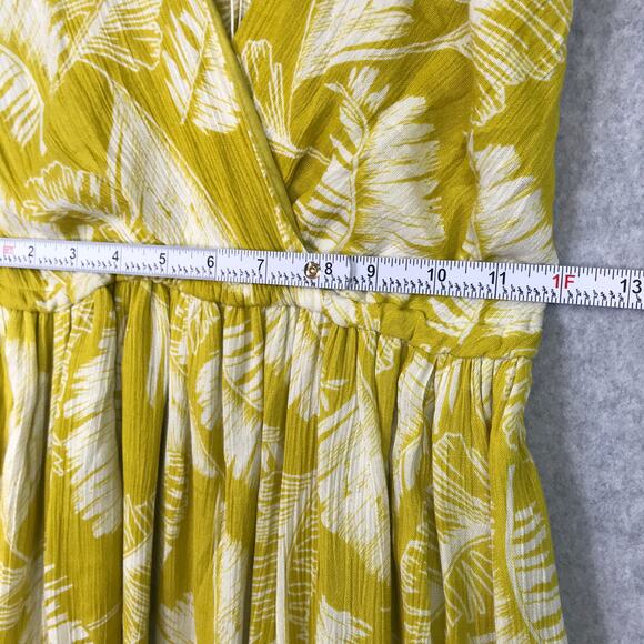 Sim Sam Dress XS Maxi Wrap Gauze Crinkle Flowy Resort Yacht Feminine READ - Picture 7 of 13